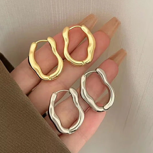 Irregular Geometric Earrings for Women's New Trendy and Personalized Design Internet Famous Earring With a Simple Temperament